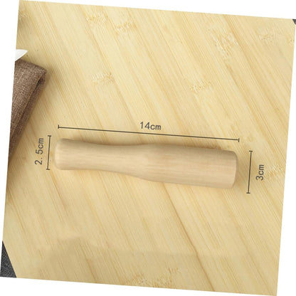 BESPORTBLE Wooden Sauerkraut Pounder and Pestle - Unfinished Wood Pounder for Crushing Garlic and Grinding in Home Kitchen - Essential Food Prep Gadget