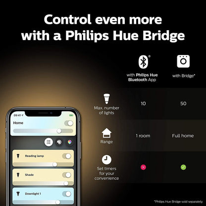 Philips Hue White Ambience A60 75W 1100 Lumens Smart Bulb with E27 Fitting