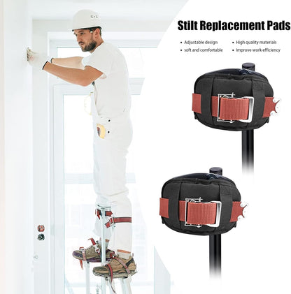 Generico Stilt Pads, Adjustable Drywall Stilt Leg Straps, Safety Nylon Construction Tool for Home Decoration, Wiring, Painting, Plastering, and Ceiling Work, Reliable Support Professionals