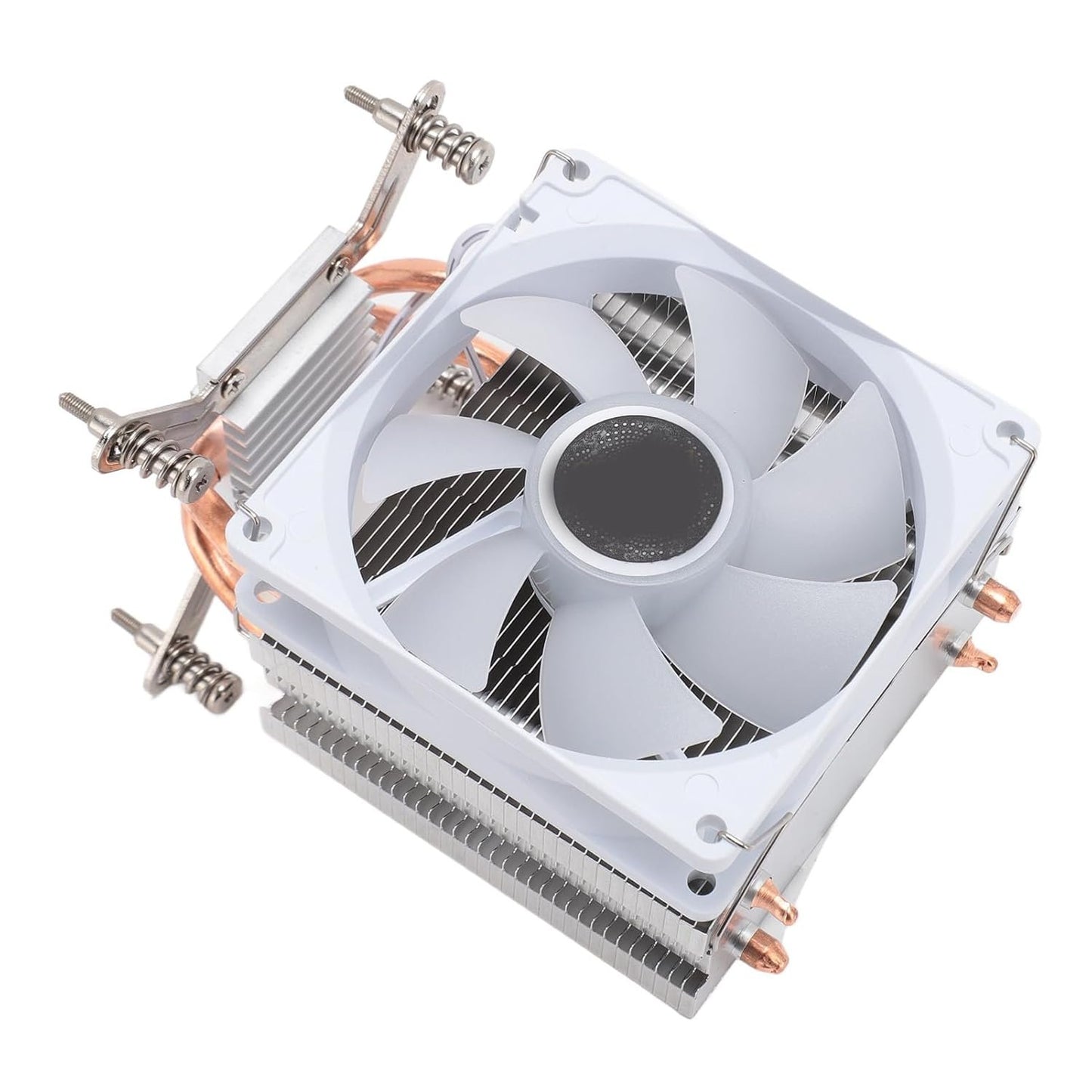 SPYMINNPOO CPU Cooler, Single Fan 90mm 2 Heat Pipes 3 Wire Computer CPU Cooling Fans Hydraulic for 775 1150 1151