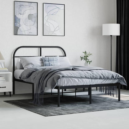 JUNZAI Giroletto con Testiera in Metallo Nero 120x200 cm,Mobili,Letti e Accessori,Letti e telai per Letti
