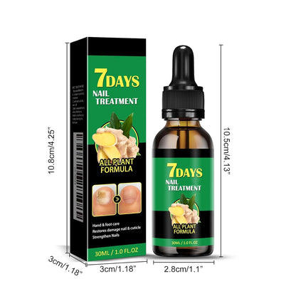 7days Nail Treatment, Ginger Nail Treatment, Multi-Purpose Nail Repair, Nail Nutrient Oil Strengthener Oil Serum Ginger Nail Growth Oil