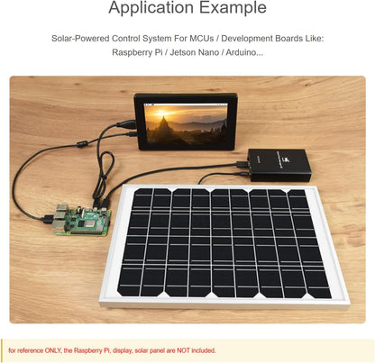 TUOPUONE Solar Power Manager (B) Supports 6V-24V Solar Panels Embedded 10000mAh Li-Po Battery Multi Protection Circuits