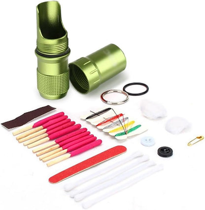 Waterproof EDC Keychain Capsule Tube, Small Outdoor Survival Storage Seal Bottle Matches Case Dry Box Pill Fob Container Emergency Tool(Green)