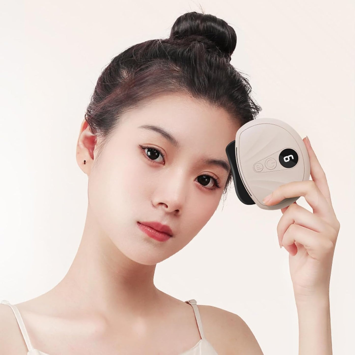 GkgWuxf Face Scraper Tool,Thermal De-Puffing Face Lifting Device Scraper | Electric Beauty Machine Scrubber For Double Chin And Skin Care