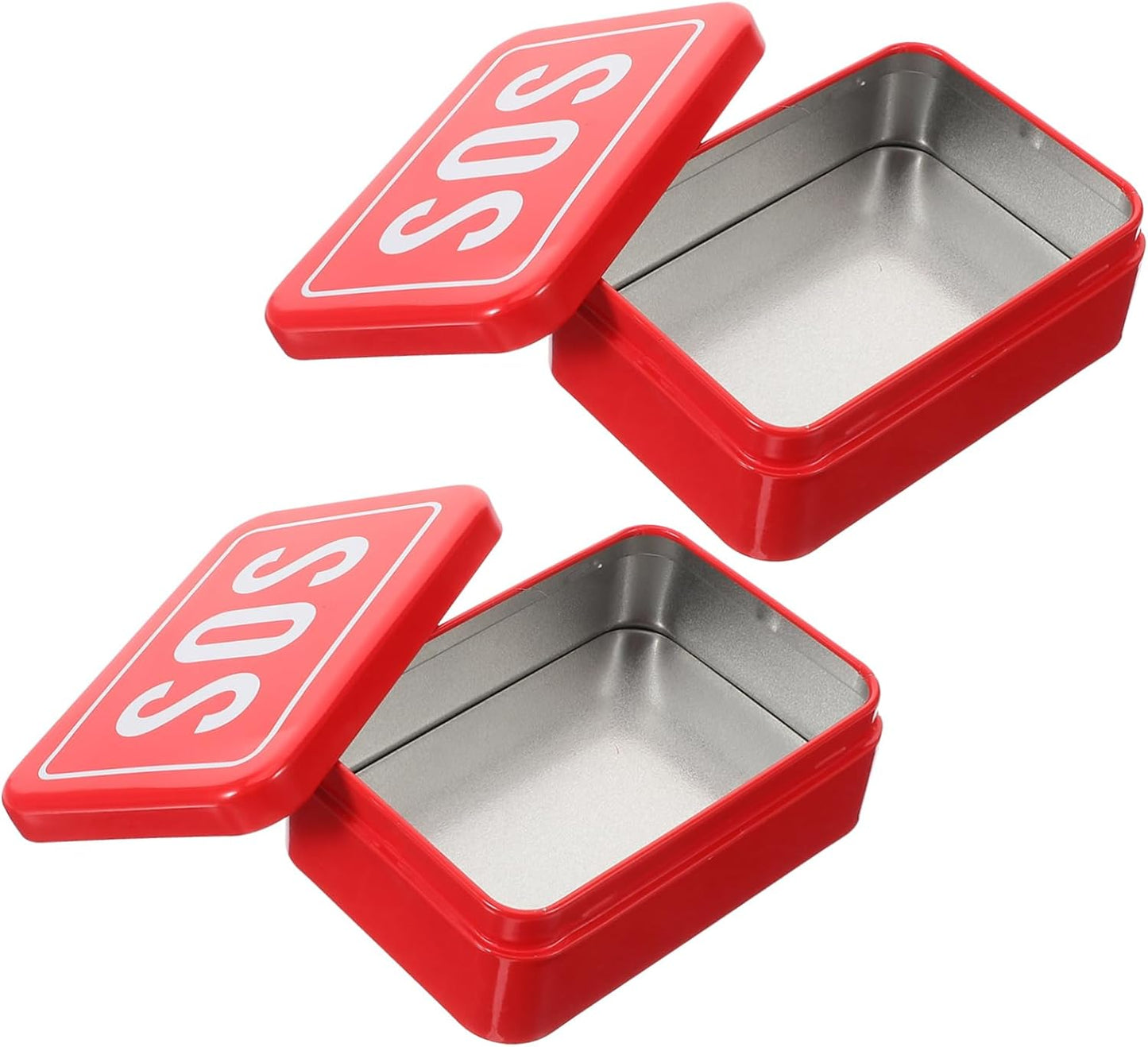 NULYLU 2pcs Box Survival Box Survival Gear Camping Camping Kit Outdoor Tool Kit Gear Storage Outdoor Organizer Tool Case Home Storage Cases Metal Small Container