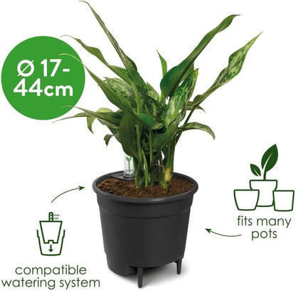 Elho Self-watering system 21 - Interior accessories and accessories - Ø 20.7 x H 19.5 - Living Schwarz