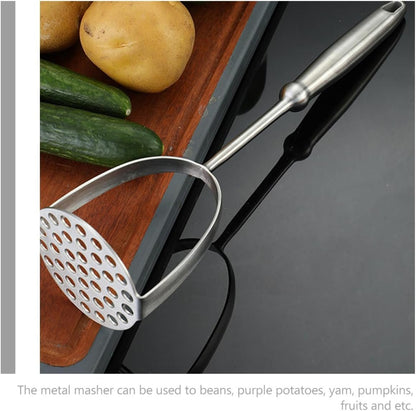 HOLIDYOYO Tools for Grinding Potatoes Set Kitchen Tools Kitchen Gadgets Kitchen Masher Press for Potatoes Dad Kitchen Utensils Crusher Beans Stainless Steel 304 Silver