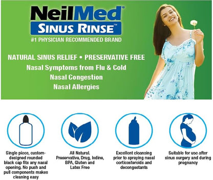 NeilMed Sinus Rinse All Natural Relief Premixed Refill Packets 100 Count (Pack of 1)