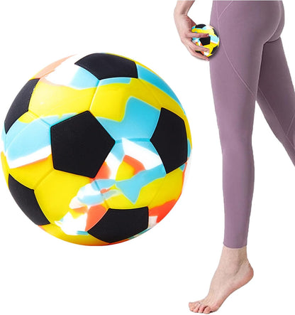 Palle Massaggianti | Forma Palla da Calcio per Massaggio Muscolare - Attrezzo Sportivo in Silicone, Elastici per Yoga, Palestra e Spostamenti, Adatta per Mani, Piedi e Schiena