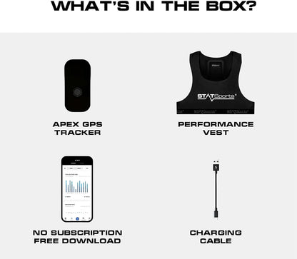 STATSports APEX GPS Soccer Tracker Vest - APEX Athlete Series - Tracks 16 Key Metrics - Sport GPS Vest for Elite Performance Tracking - Sports Activity Trackers Used by Pro Players & Teams, Adult M