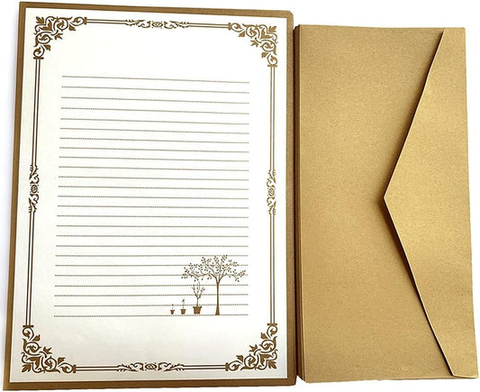 72 Pcs Retro Writing Stationery and Envelope Set, 48 Pieces of Stationery + 24 Envelopes, Suitable for Making Invitations