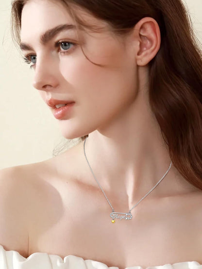 KINGWHYTE Safety Pin Necklace 925 Sterling Silver Mental Health Awareness Pin Hope Neckalce Safety Pin Pendant Jewelry Gifts