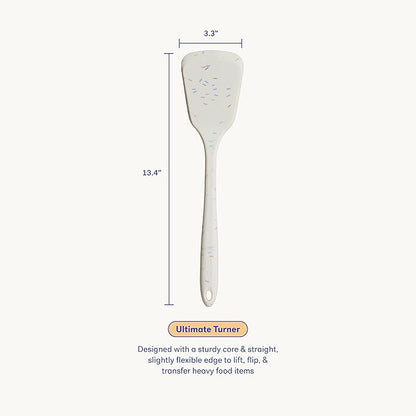 GIR: Get It Right Silicone Turner - Non-Stick Heat Resistant Silicone Spatula Turner for BBQs & Cookouts - Lifts, Flip, and Transfer Food Items - 13 Inch, Sprinkles