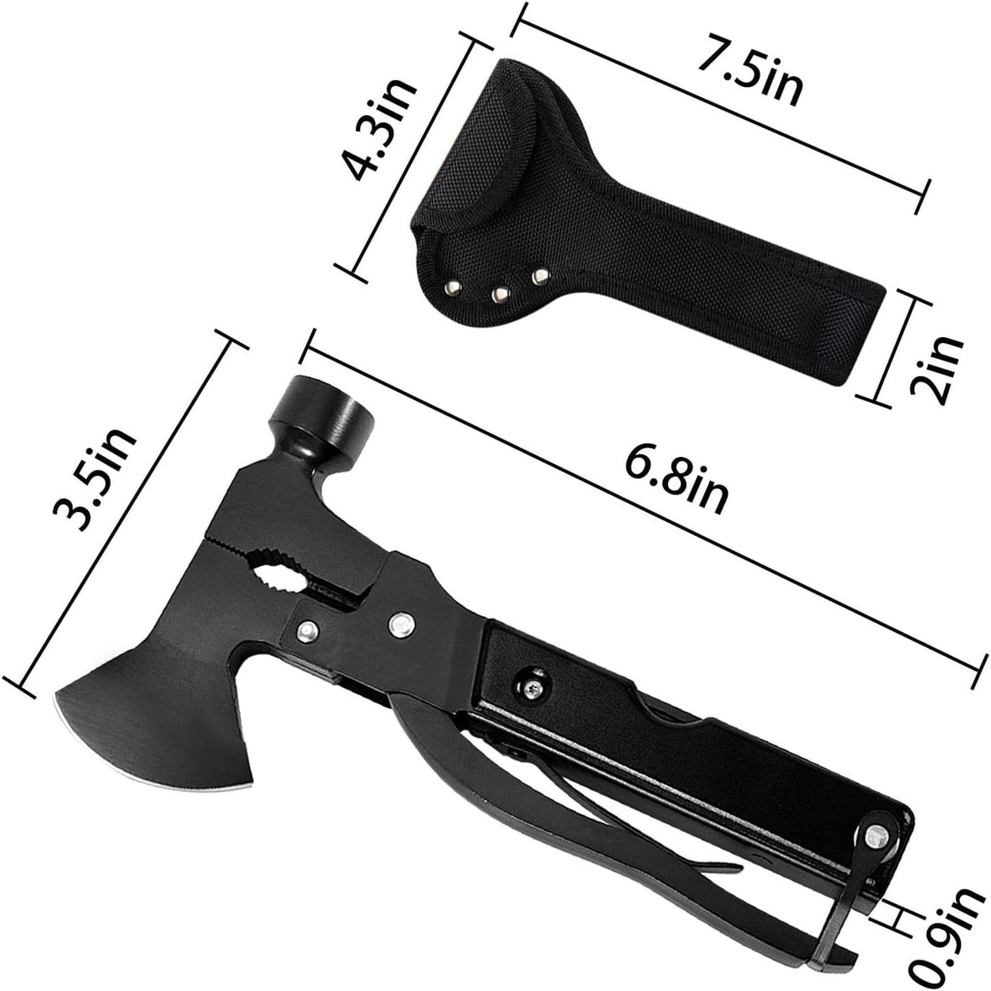 Fathers Day Gift Ideas Dad Gifts for Dad from Daughter Son Kids Wife Birthday Gifts for Men Him Husband 14-in-1 Multitool Camping Hatchet Christmas Stocking Stuffers Cadeau Homme Pour Papa