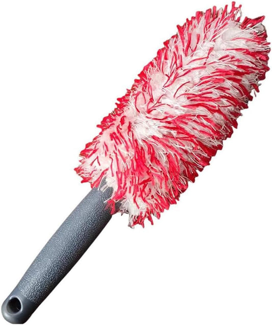 Walquicks Car Microfibre Wheel Brush, Car Rims Brush Car Cleaning Wheel Cleaning Brush Car Detailing Brushes with Long Handle for Rim Hubs for Cleaning Wheels, Rims, Spokes, Fenders, Engines