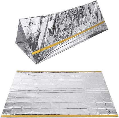 lvifloae Life Tent Earthquake Emergency Tent Thermal Reflective Outdoor Tentsilver Individual Ultralight Survival Tent Emergency Shelter Use As Survival Gear Space Blanket for Camp