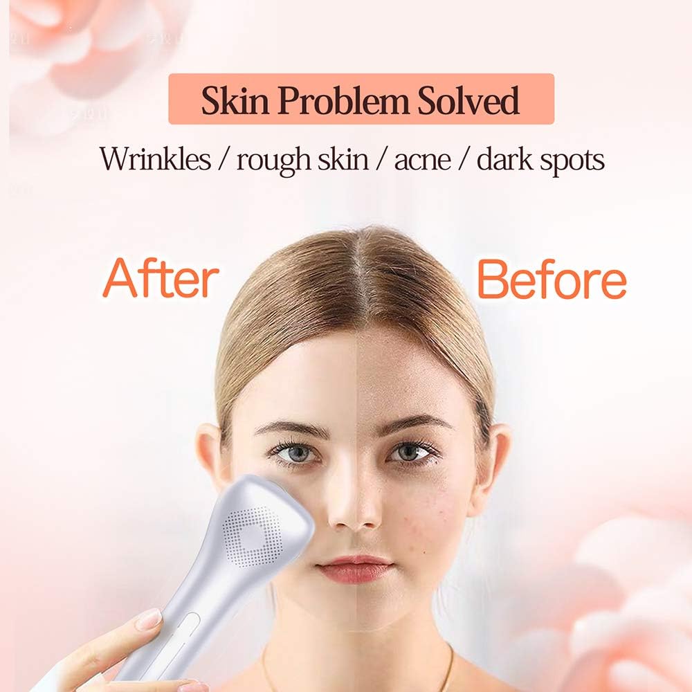 Skin Care Beauty Device, Facial Cleaner,Hot and Cold Skin Care Facial Massager Device,Ion Induced Deep Cleaning With High Frequency,Nourishing Importing,Remove The Dirt,Firming Skin,Prevent Acne And Wrinkles,USB Rechargeable