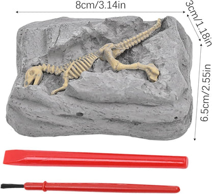 Dinosaur Dig Kit, Scavo Toy Set, 3.15x2.56in Stem Learning Activity, Educational Archeology Tools, Sensory Exploration Play for Outdoor, Adventure Craft, Kids Science Fun