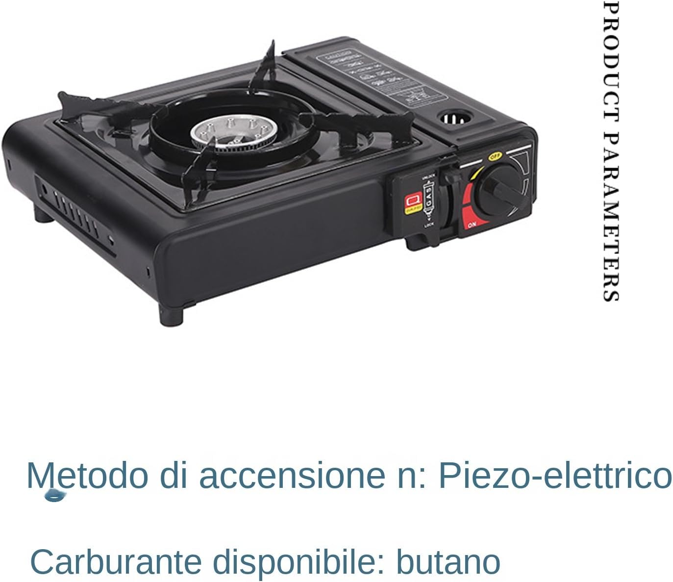 Ungtyb Stove for Camping, Portable Burner, Single Foldable Design, Built-In Piezo Ignition, Compact Outdoor Gear, Travel Cooking Tool, Beach Hiking Adventure Ready for Campfire Use 12.99x10.63x3.35in