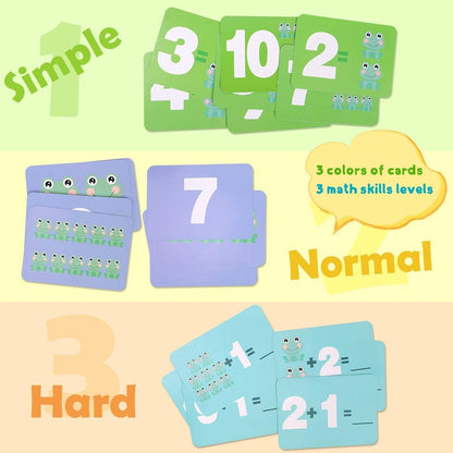 REMOKING Montessori Toys for Toddlers 3+, Math Games Balance Learning Set, Early Activity Sensory Education Learning Toys for 3 4 5 6 7 Year Old Boys Girls Birthday Gift, Including Frog,Card,Number
