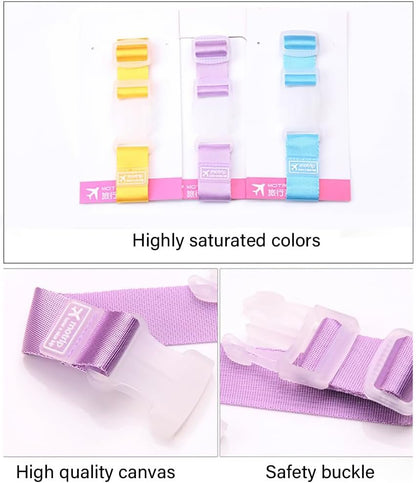 GENHY Luggage Straps, Adjustable Bag Strap for Connecting Luggage, Suitable for Travel and Outdoor Activitiesï¼ˆ4 Packï¼ŒMulticolorï¼‰