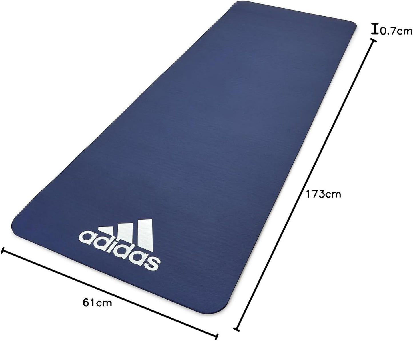 adidas Fitness Mat - 7mm Thick Exercise Mat, Non-Slip for Yoga, Pilates, Stretching, Fitness & Gymnastics, Yoga Accessories for Women, Home Gym & Workout Mat, Home Gym Equipment