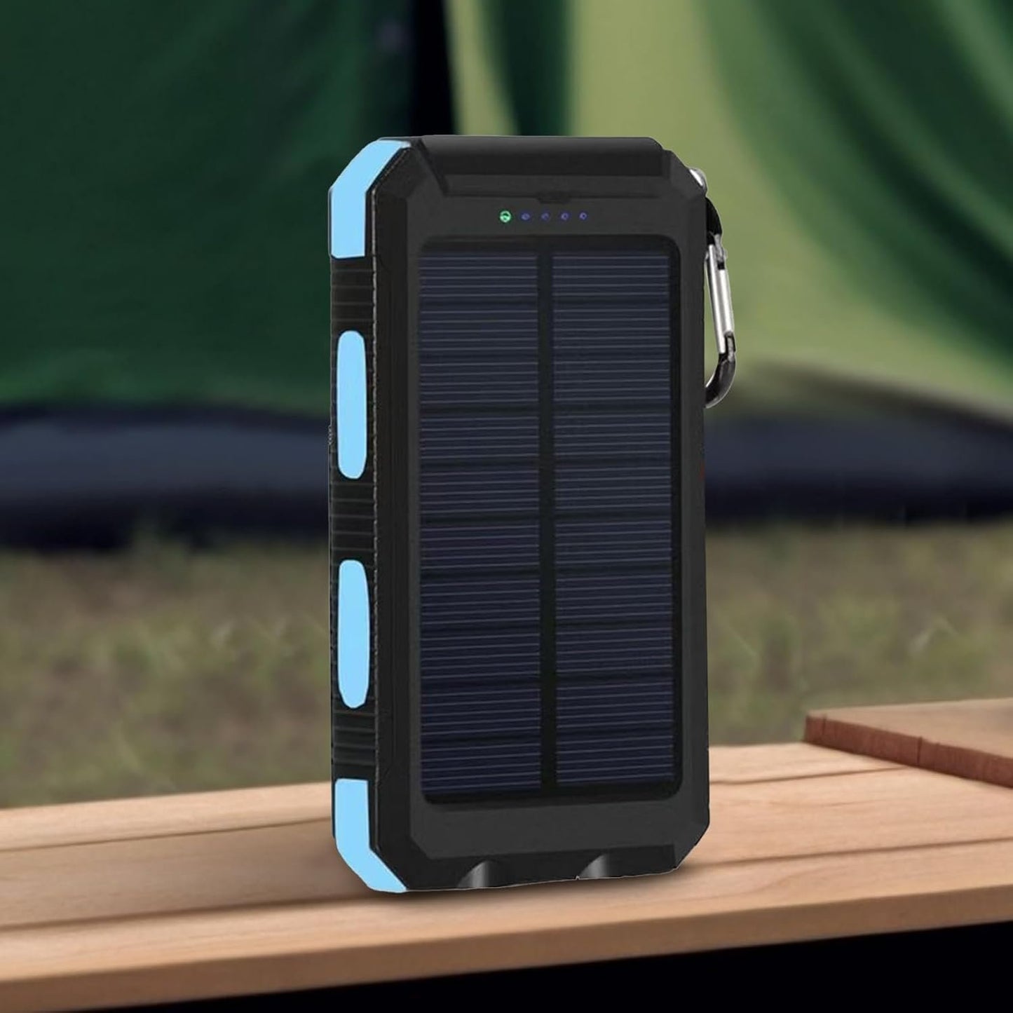 Solar Charger Powered Bank,Fast Charging Solar Battery Pack - Wireless Waterproof Battery Pack with Compass Survival Gear for Camping, Men & Women