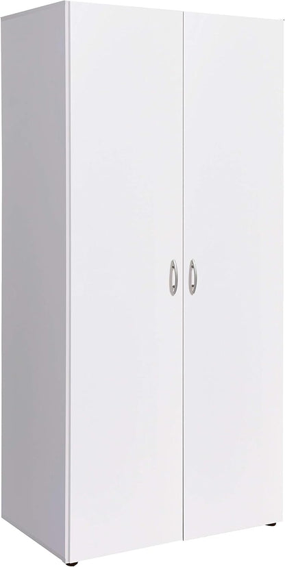 AVANTI TRENDSTORE - Balu 2.3 and 4 Hinged Door Wardrobe, Available in 2 Different Colours and 3 Different Widths (White, 2 Doors)