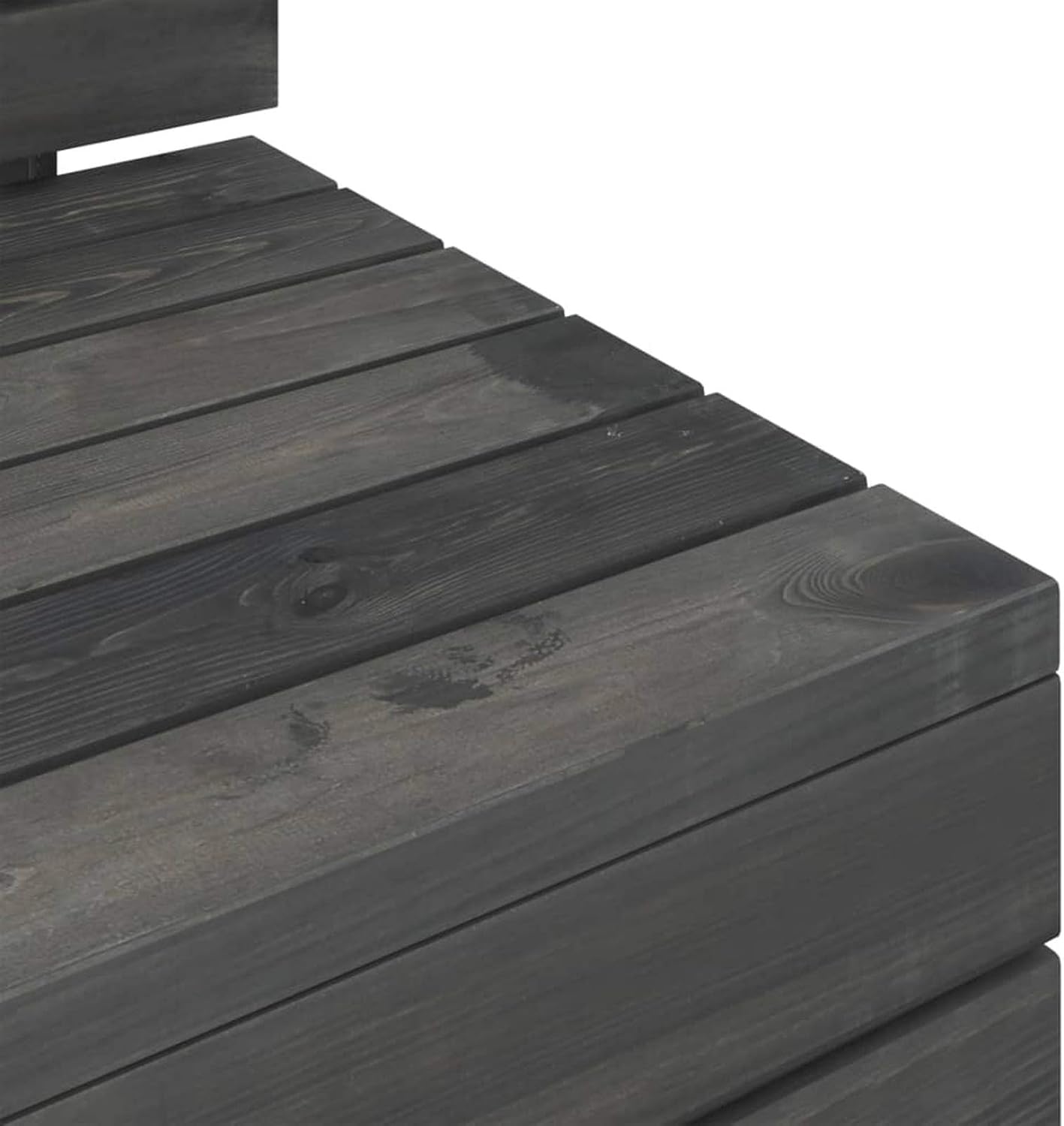 Homgoday Set Divani da Giardino su Pallet 2pz Pino Massello Grigio Scuro, Lettini Prendisole, Divano Letto Mobili, Lettini da Giardino, Lettino da Piscina da Giardino per Esterno Piscina