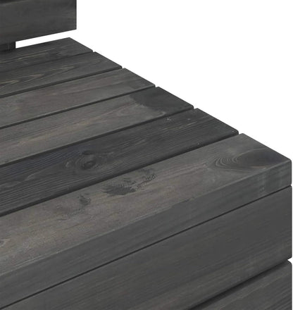 Homgoday Set Divani da Giardino su Pallet 2pz Pino Massello Grigio Scuro, Lettini Prendisole, Divano Letto Mobili, Lettini da Giardino, Lettino da Piscina da Giardino per Esterno Piscina