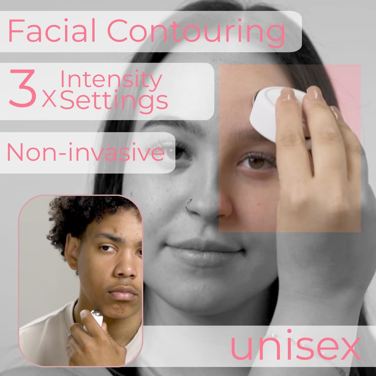 STYLPRO Mini Microcurrent Facial Toning Device – Firming & Lifting, Non-Invasive, Long Lasting, Time Saving, Home Facial, Microcurrent Technology, 3 Intensity Settings, Rechargeable, Portable