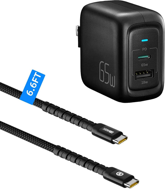 imuto USB C Charger 65W/45W, GaN PD PPS Super Fast Charging for iPhone15,Samsung Laptop, Steam Deck, Chromebook, Galaxy Book Pro, Tab S8, S22 S21 Ultra, iPad, MacBook, HP, Dell, Lenovo, Pixelbook