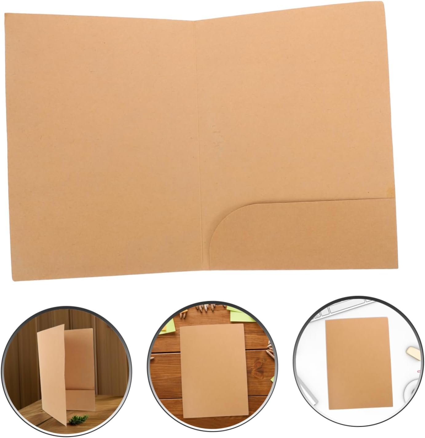 Angoily 10pcs Paper Bifold Presentation Folders Elegant Document Holders for Files Sturdy Classification Folders for Office Professional Use Minimalist Design for Workspace Organization