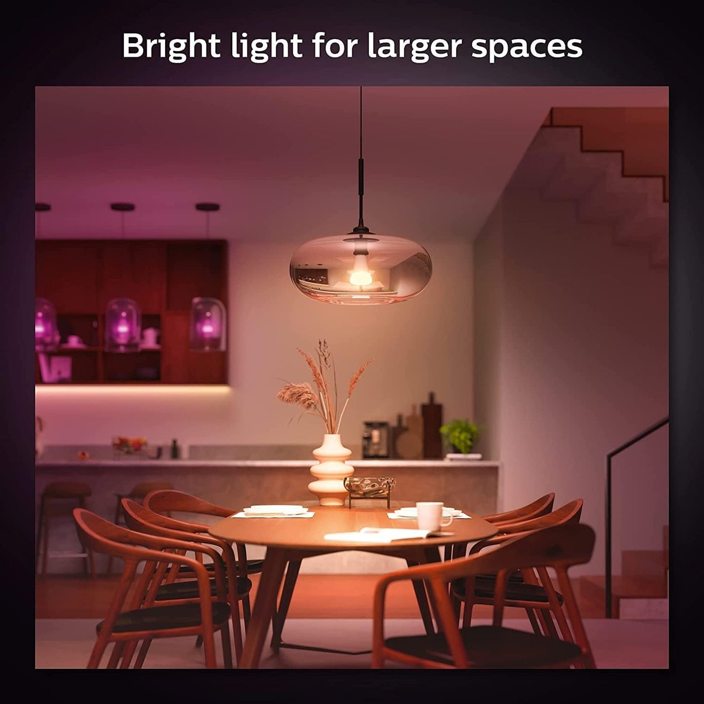 Philips Hue White and Colour Ambiance A67 High Brightness 100W 1600 Lumens Smart Bulb with E27 Fitting