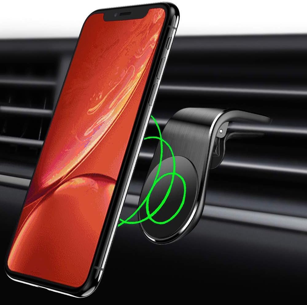 GLBSUNION Magnetic Car Mount, Car Vent Mount Air Vent Car Mount Phone Holder 360 Degree Rotation Cell Phone Car Stand Compatible for iPhone 15 14 13 12 Plus, Samsung Galaxy S23 S22, Note, Pixel, GPS