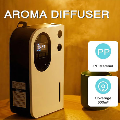 Intelligent Timed Bluetooth Diffuser, Cold Mist Humidifier, Aromatherapy Machine, Air Freshener, Bluetooth Control Can Be Timed, Covering 300-400㎡, Suitable for Home, Yoga, Office, SPA, Bedroom
