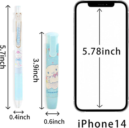6 Pcs Mechanical Pencils with 5 Pcs Retractable Eraser, Cute Eraser Pencil, Cartoon Creative Stationery Supplies for Girls