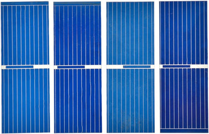 Aoshike 100pcs 0.5 V Micro Mini Solar Cell for Solar Panel 52 x 19mm/2 x 3/4 inches Polycrystalline Silicon Photovoltaic Solar Cells Sun Power for DIY Cell Phone Charger