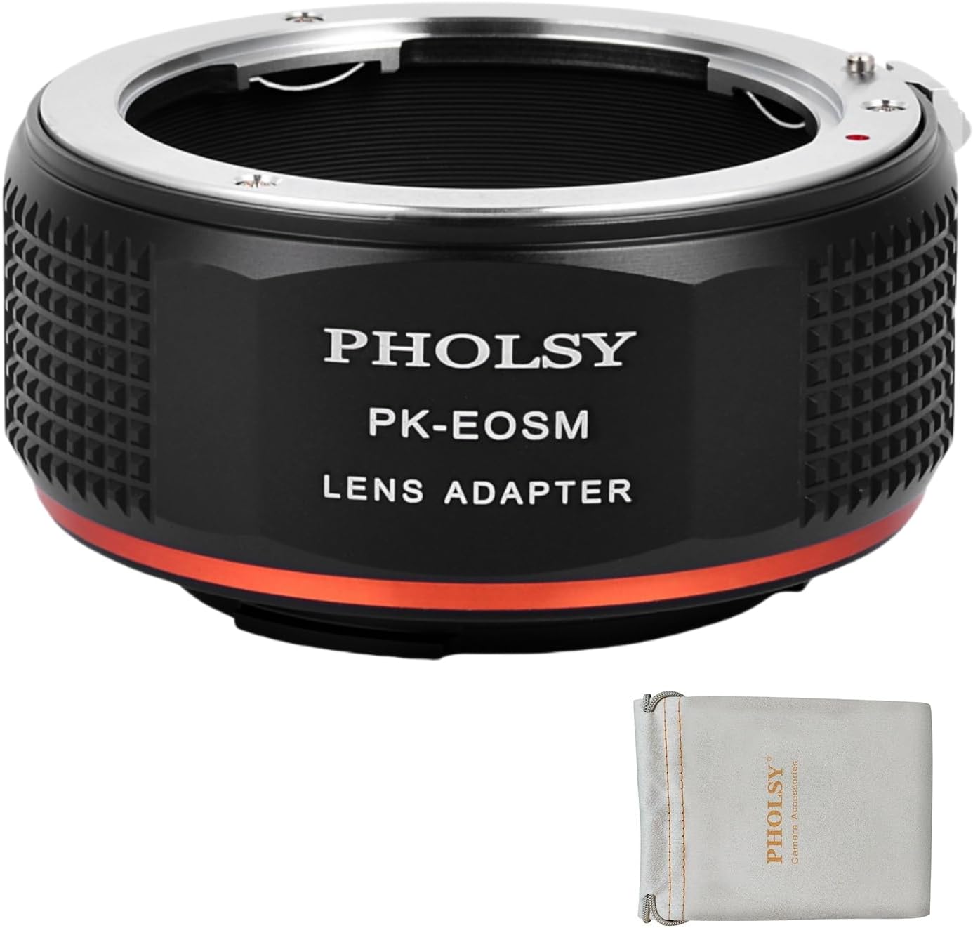 PHOLSY Manual Focus Adapter Ring Compatible with Pentax K PK Mount Lenses and Canon EF-M (EOS M) Mount Camera Body, PK to EF-M, PK on EOS M