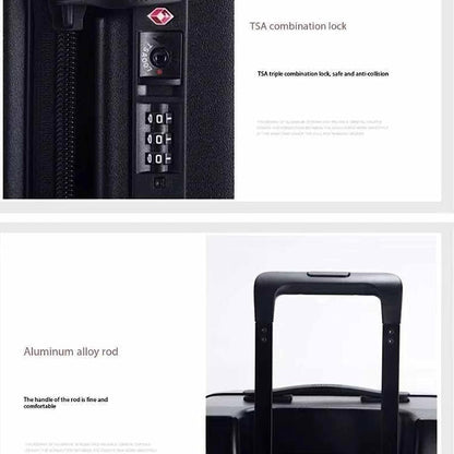 Portable Suitcase Suitcases with Wheels Large-Capacity Aluminum Frame Luggage Security TSA Combination Lock Carry On Luggage Drop-Proof Suitcase Smooth to use