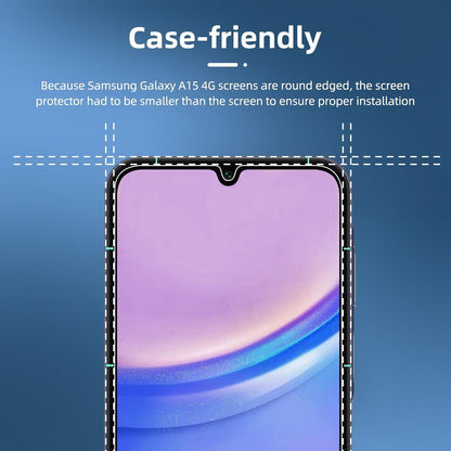 NEW'C 3 Pack Designed for Samsung Galaxy A15 5G /4G Screen Protector Tempered Glass,Case Friendly Ultra Resistant