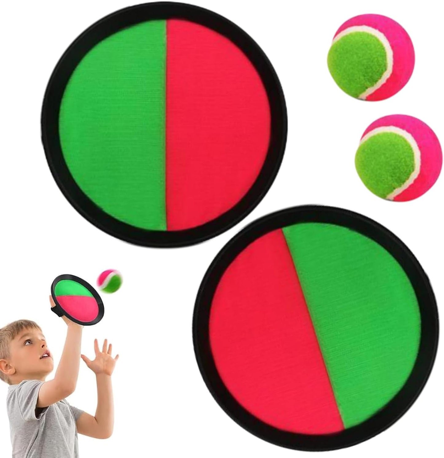 Tossing and Catch Ball, Ball Toss Game Kids, Sticky Sports Toy Set, 9.06 x 7.87 x 2.36 Inches, Engaging Activity for Outdoor Play, Camping, Travel, Playground, Parent Child Bonding