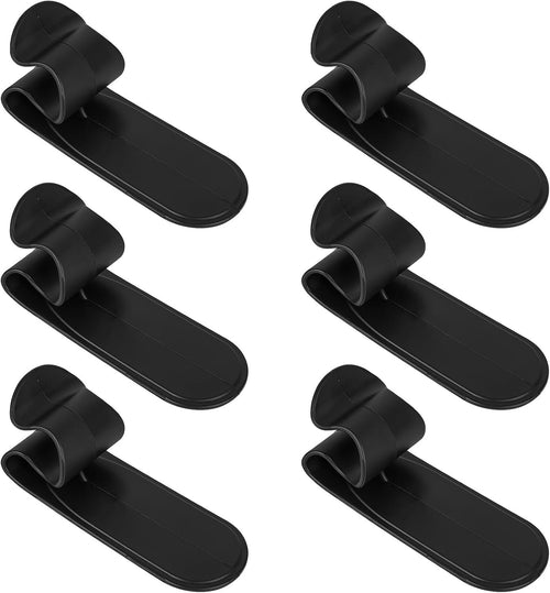 DODAMOUR 6 Pack Car Umbrella Holder, Universal Trunk Hook Fastener Clip for Auto Vehicle, Adhesive Car Back Seat Umbrella Storage Accessories (Black)