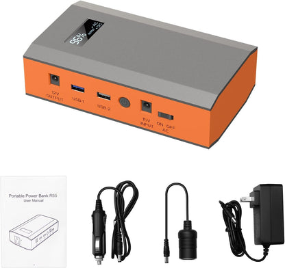 ZeroKor Portable Power Bank with AC Outlet, 65W/110V Portable Laptop Charger Battery Bank, 24000mAh/88.8Wh Power Pack External Battery Pack,Backup Power Source for Outdoor Tent Camping Home Office