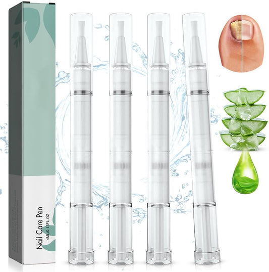 4 x Nail Care Pen with Tea Tree Oil, Aloe Vera & Vitamin E for Groomed Nails and Feet