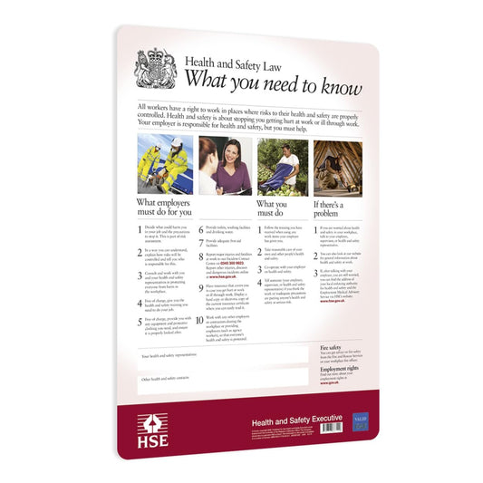 Official HSE Health And Safety Law Poster A2: what you need to know: what you need to know (A2 poster) (standard)