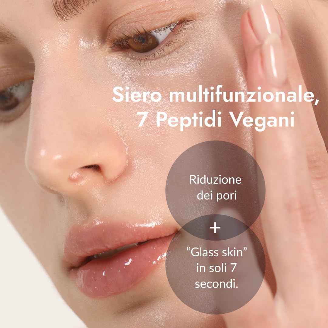 7 Vergan Tank Jars 150 ml Booster Serum with 7 Péptides 150 ml – Enhancer Serum, Instant Glass Skin Effect, Pore Refinement, Lasting Hydration, Korean Vegan Skincare