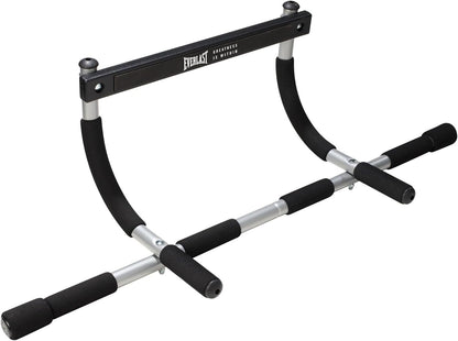 Everlast Total Body Workout Kit - Complete Home Gym Accessories for Core & Upper Body Strength - Includes Pull-Up Bar, Push-Up Stands & Duo Wheel - Compact Exercise Equipment for Home Workouts