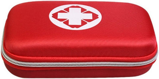 First Aid Kit Bag Empty Hardcase Waterproof Medicine Storage Bag Portable Medication Package Compact Lightweight Emergency Survival Rescue Cases Medical Kit Idea for Home Car Travel Outdoor (Red01)
